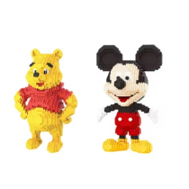 Mickey Mouse Winnie the Pooh Building Blocks Disney Assembly Construction Diamond 3D Model Mini Bricks Figures Toys for Kid Gift