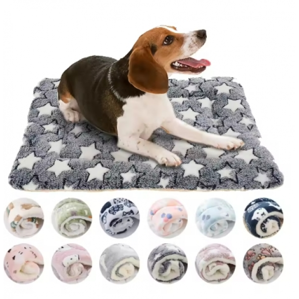 Flannel Pet Sleeping Mat Dog Bed Cat Litter Puppy Bed Dog Sofa Lovely Mattress Cushion for Small Large Dog Blanket Pet Supplies 